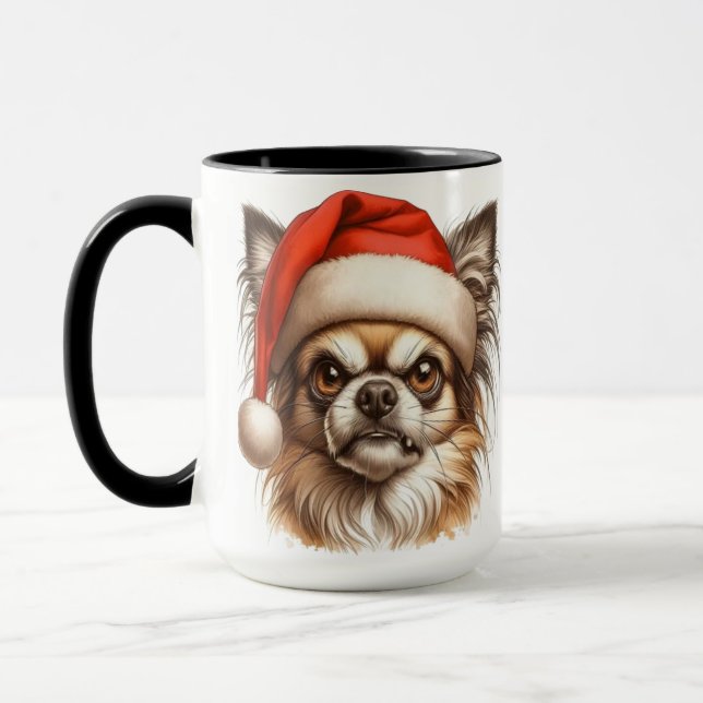 Chihuahua Grumpy Julkaffe Mugg Kopp (Vänster)