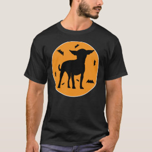 Chihuahua Halloween Fladdermus Silhouette Funny Ch T Shirt