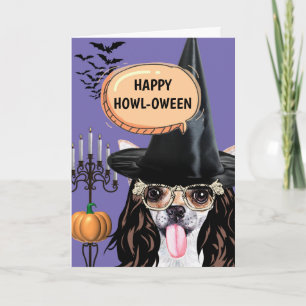 Chihuahua halloween hund häxa lycklig howloween kort