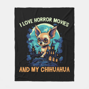 Chihuahua Halloween Puppy Bus eller godis Hund äls Fleecefilt