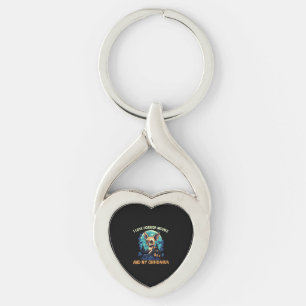 Chihuahua Halloween Puppy Bus eller godis Hund äls Twisted Heart Silverfärgad Nyckelring