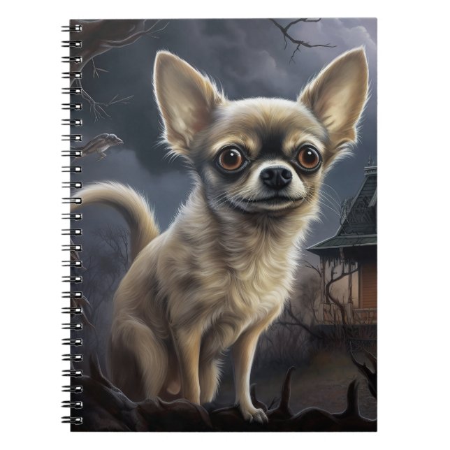 chihuahua Halloween Scary Anteckningsbok (Framsidan)