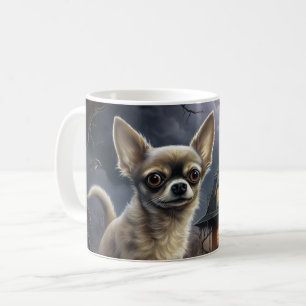 chihuahua Halloween Scary Kaffemugg