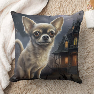 chihuahua Halloween Scary Kudde