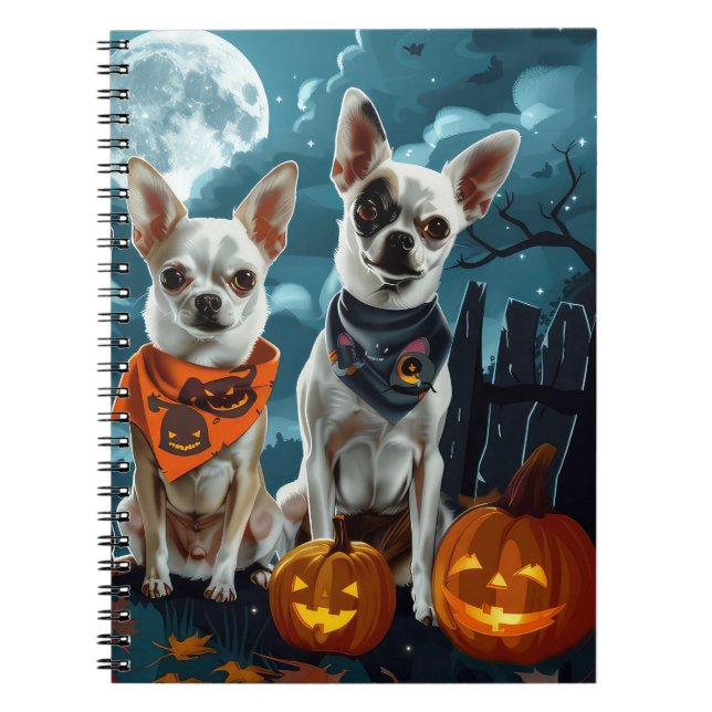 Chihuahua Halloween Spooky Anteckningsbok (Framsidan)