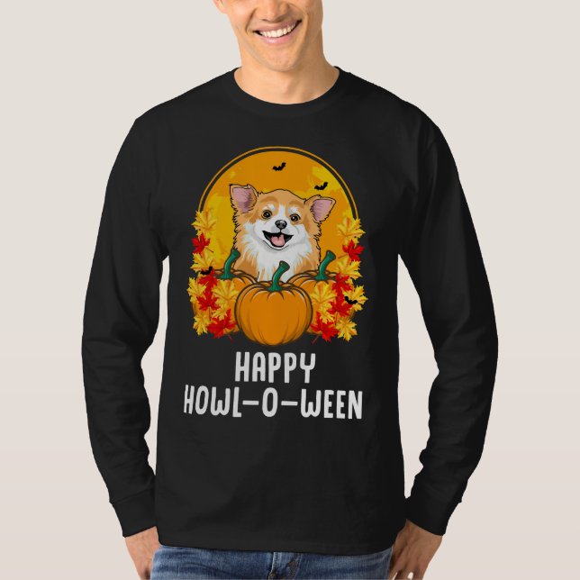 Chihuahua Halloween T Shirt (Framsida)