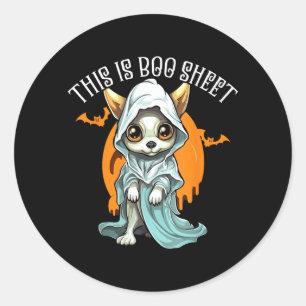 Chihuahua Halloween Valp Trick Or Treat Kuslig Runt Klistermärke