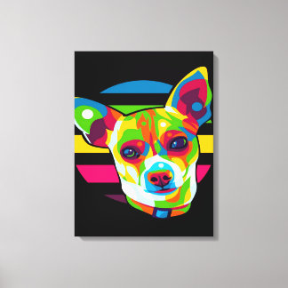 Chihuahua Head_Dog Lover Canvastryck