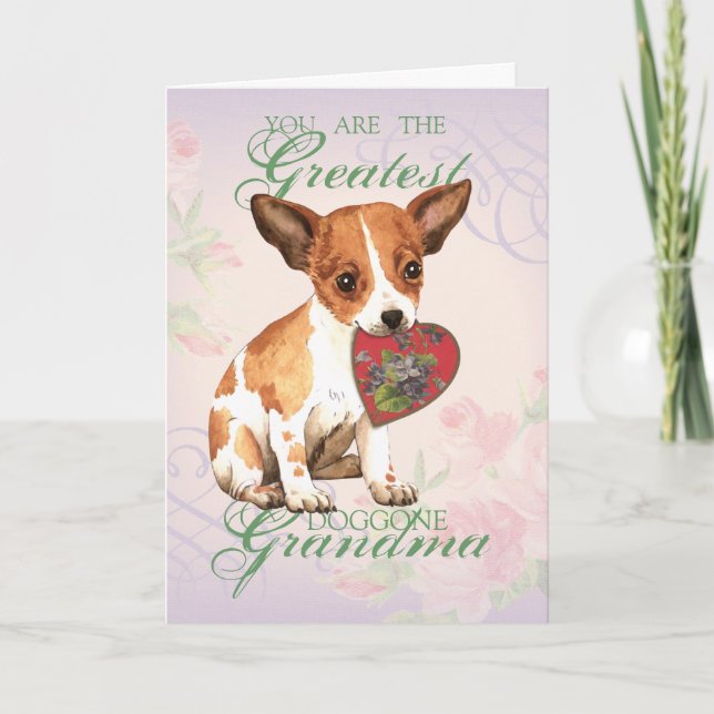 Chihuahua Heart Grandma Kort (Framsida)