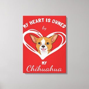 Chihuahua Heart_Hund älskare Canvastryck