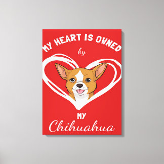 Chihuahua Heart_Hund älskare Canvastryck