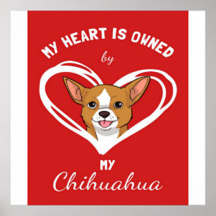 Chihuahua Heart_Hund älskare Poster