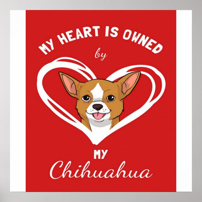 Chihuahua Heart_Hund älskare Poster (Framsidan)
