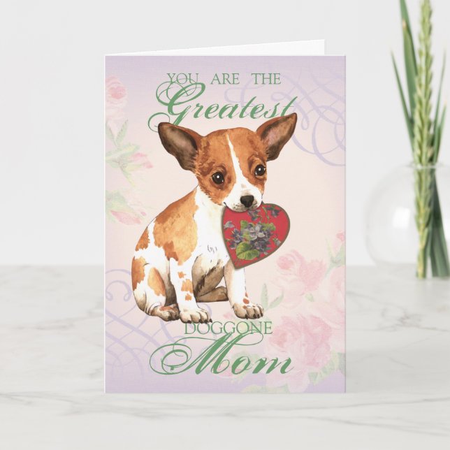Chihuahua Heart Mamma Kort (Framsida)