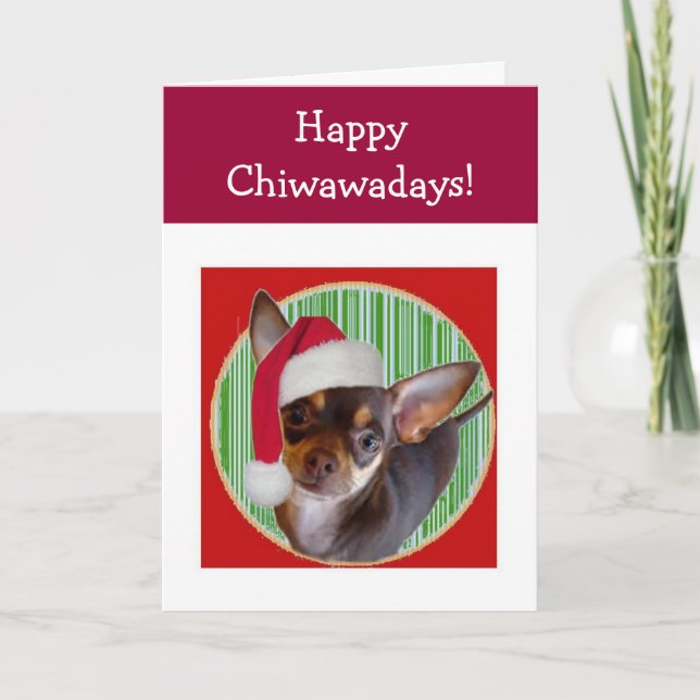 Chihuahua Helgdag Card Helgkort (Framsida)