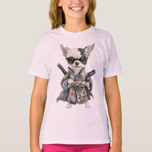 Chihuahua Hjältar – HANDRITAD AKVARELL Hund T Shirt