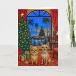 Chihuahua Holiday Card Helgkort