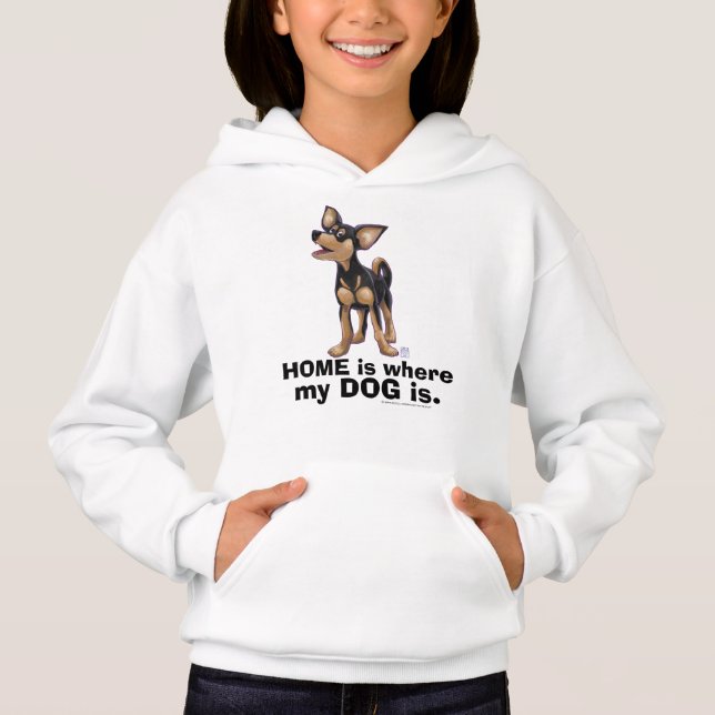 Chihuahua HOME är där min HUND är T-shirt (Framsida)