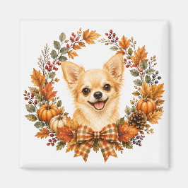 Chihuahua höstkrans magnet
