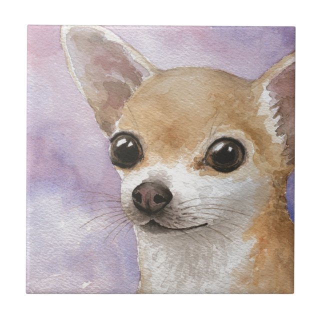 Chihuahua Hund 95 Kakelplatta (Framsidan)