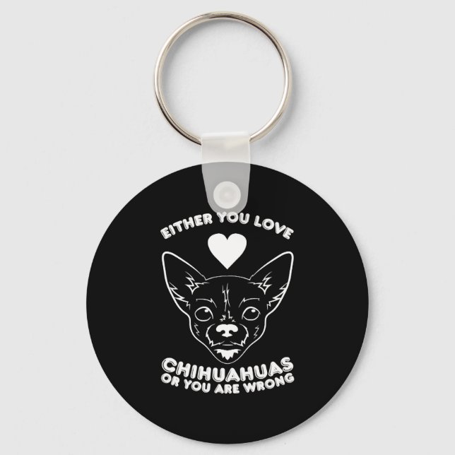 Chihuahua Hund älskare Nyckelring (Framsida)