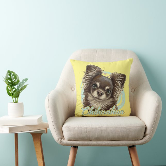 Chihuahua Hund älskare Perfekt Present Kudde (Stol)