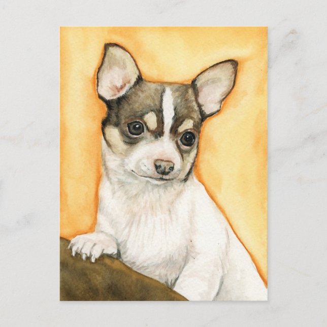 "Chihuahua" Hund Art Postcard Vykort (Framsida)