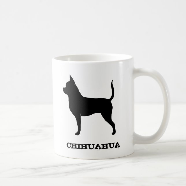Chihuahua Hund aveln Silhouettes Anpassningsbar Kaffemugg (Höger)