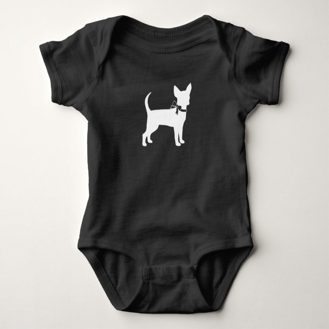 Chihuahua Hund Baby Shower Gender Neutral T Shirt (Framsida)