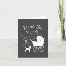 Chihuahua Hund Baby Shower Gender Neutral Tack Kort