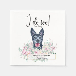 Chihuahua Hund Bröllop Cocktail Napkins Pappersservett