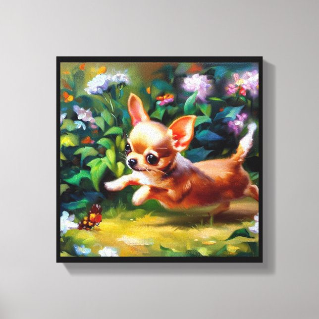 Chihuahua Hund Canvastryck (Framsida)