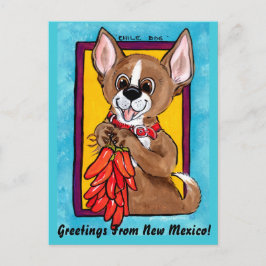 Chihuahua Hund Chili Peppers New mexico vykort
