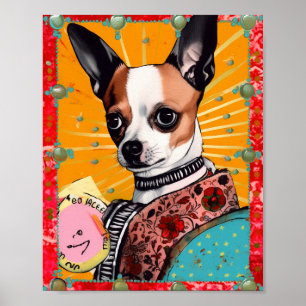 Chihuahua Hund Collage Poster