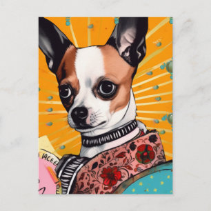 Chihuahua Hund Collage Vykort