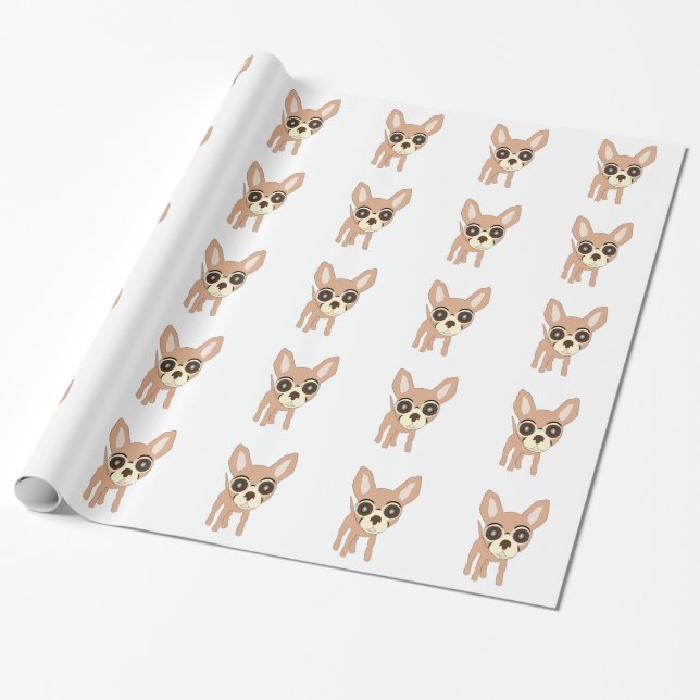 Chihuahua Hund design Presentpapper (Utrullad)