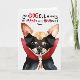 Chihuahua Hund Funny Count DOGcula Halloween Helgkort