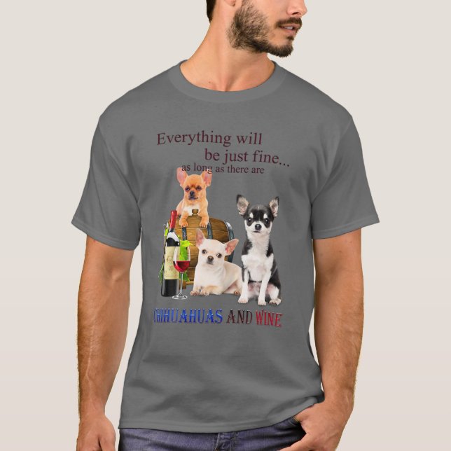 Chihuahua Hund Funny Retro Stil ger Underbar idé T Shirt (Framsida)