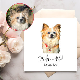Chihuahua Hund Hand Teckning Personlig Napkins Pappersservett