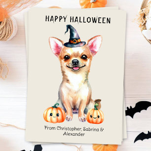 Chihuahua Hund Happy halloween Julkort