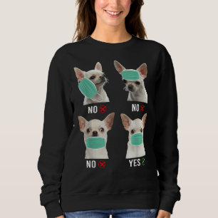 Chihuahua Hund Höger way till Bära mask Rolig hund T Shirt