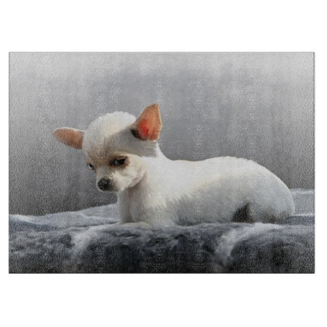 Chihuahua Hund Hund Porträtt Art Painting (Framsidan)