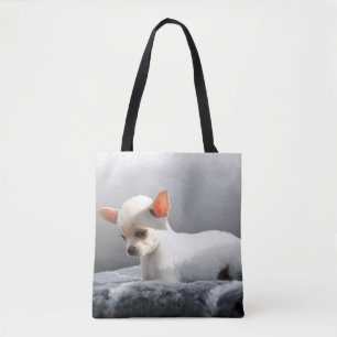 Chihuahua Hund Hund Porträtt Art Painting Tygkasse