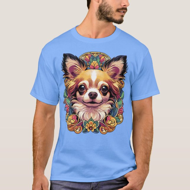 Chihuahua Hund Hundälskares Design T Shirt (Framsida)