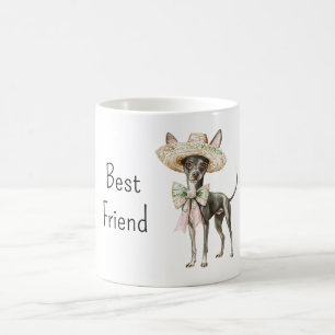 Chihuahua Hund i Hatt Bästa Vän   Kaffemugg
