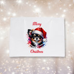 Chihuahua-Hund i jultomten<br><div class="desc">Om du kärlek Chihuahua och vill ha en söt julklapp,  så kör du! Cute Vattencolor stil ai art chihuahua i Santa Hat.</div>