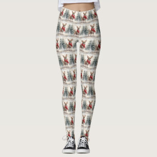 Chihuahua Hund i Snö Jul Leggings