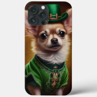 Chihuahua Hund i St. Patrick Dress