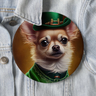 Chihuahua Hund i St. Patrick Dress Knapp