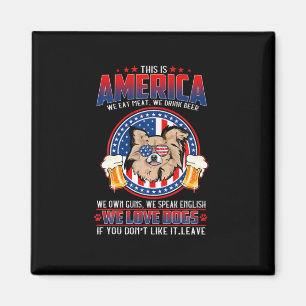 Chihuahua Hund i USA 4 juli Magnet